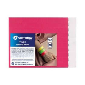   Karszalag, 3/4", tyvek, neon rózsaszín, VICTORIA OFFICE