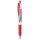 Zseléstoll, 0,33 mm, nyomógombos, csíkos test, ZEBRA "Sarasa Clip", piros