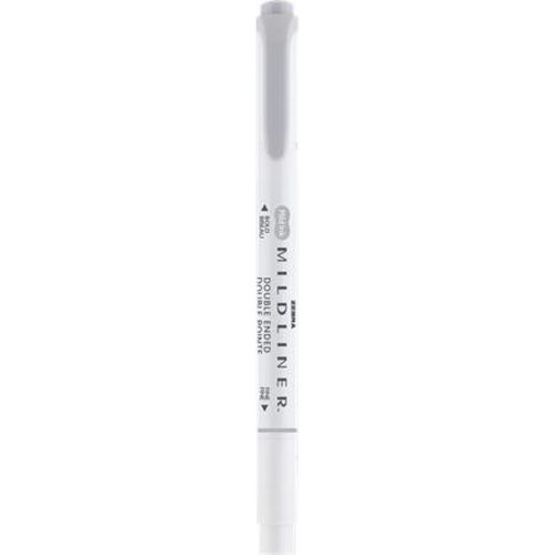 Szövegkiemelő, 1,0/3,5 mm, kétvégű ZEBRA "Mildliner Cool & Refined" szürke