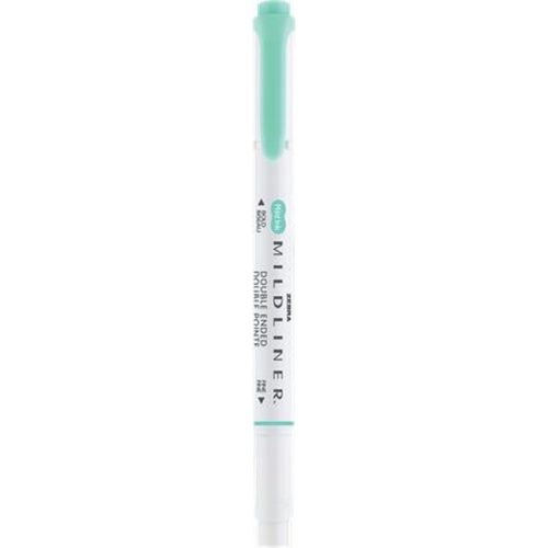 Szövegkiemelő, 1,0/3,5 mm, kétvégű, ZEBRA "Mildliner Fluorescent", türkiz