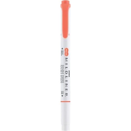 Szövegkiemelő, 1,0/3,5 mm, kétvégű, ZEBRA "Mildliner Warm", cinóber