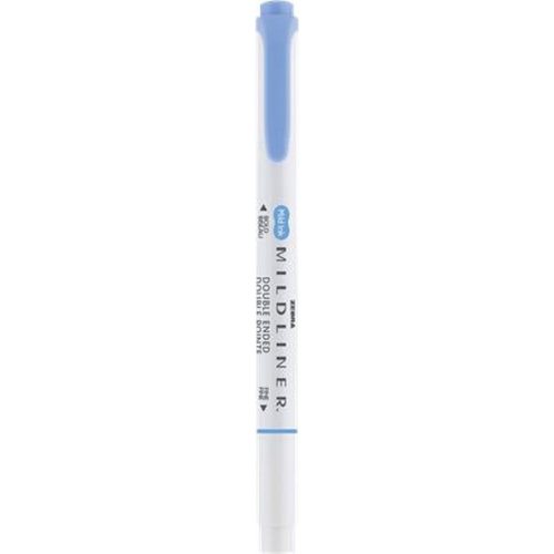 Szövegkiemelő, 1,0/3,5 mm, kétvégű ZEBRA "Mildliner Cool & Refined" kék