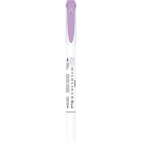 Ecsetirón, kétvégű ZEBRA "Mildliner Cool & Refined", lila