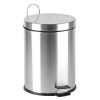   Pedálos szemetes, rozsdamentes acél, kivehető műa. vödörrel, 3l