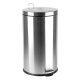 Pedálos szemetes, rozsdamentes acél, kivehető műanyag vödörrel, 30 liter