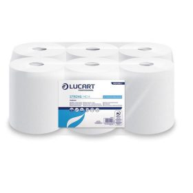   Kéztörlő, tekercses, 2 rétegű, LUCART, "Strong 140 A", fehér