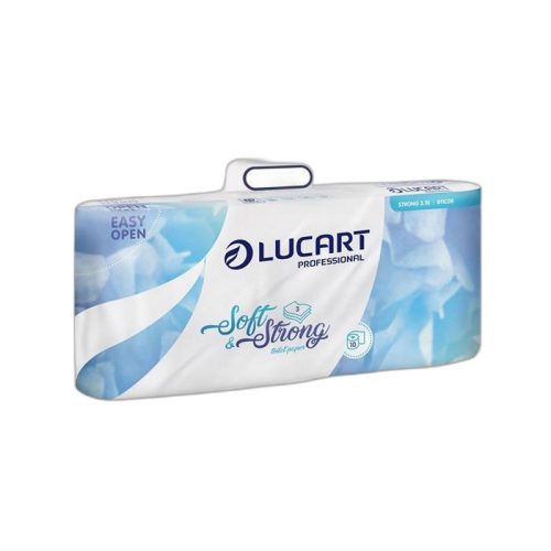 Toalettpapír, 3 rétegű, kistekercses, 10 tekercs, LUCART "Soft and Strong", fehér