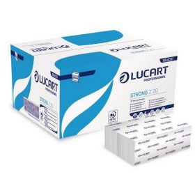   Kéztörlő,  Z hajtogatott, 2 rétegű, 200 lap, Slim adagolóhoz, LUCART "Strong", fehér