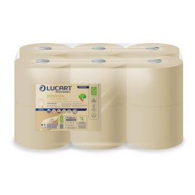   Toalettpapír, 2 rétegű, 180 m, LUCART "EcoNatural" L-One mini 180", havanna barna