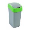   Billenős szelektív hulladékgyűjtő, műanyag, 45 l, CURVER, zöld/szürke