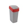   Billenős szelektív hulladékgyűjtő, műanyag, 45 l, CURVER, piros/szürke