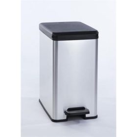   Pedálos szemetes, 25 l, CURVER "Slim Bin", fekete-ezüst