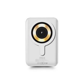   Mágneses powerbank, vezeték nélküli, 10K mAh, URBAN FACTORY, krétafehér