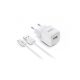 Hálózati töltő, 1xUSB-A, 12W, USB-A–USB-C kábel, URBAN FACTORY