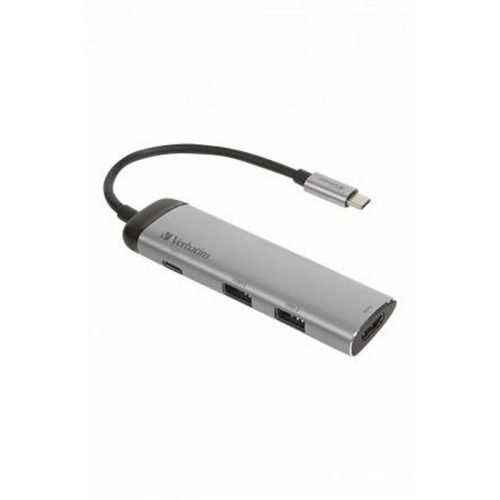 USB elosztó-HUB, USB-C/USB 3.0/HDMI, VERBATIM