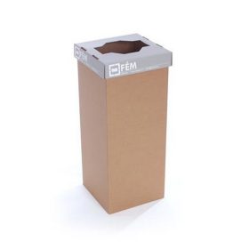   Szelektív hulladékgyűjtő, újrahasznosított, 50 l, RECOBIN "Office", szürke