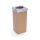 Szelektív hulladékgyűjtő, újrahasznosított, 50 l, RECOBIN "Office", szürke