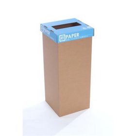   Szelektív hulladékgyűjtő, újrahasznosított, angol felirat, 50 l, RECOBIN "Office", kék