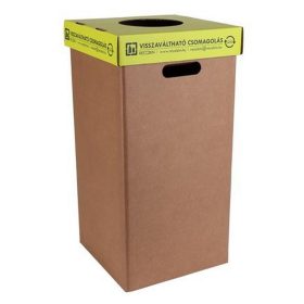   Szelektív hulladékgyűjtő, betétdíjas palackoknak, újrahasznosított, 50 l, RECOBIN "Office"