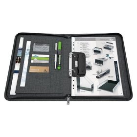   Konferencia mappa, A4, poliészter, 2 gyűrűs, WEDO "College", szürke