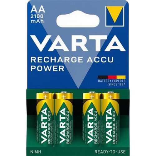 Tölthető elem, AA ceruza, 4x2100 mAh, előtöltött, VARTA "Power"