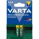 Tölthető elem, AAA mikro, 2x800 mAh, előtöltött, VARTA "Power"