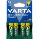 Tölthető elem, AA ceruza, 4x2600 mAh, előtöltött, VARTA "Power"