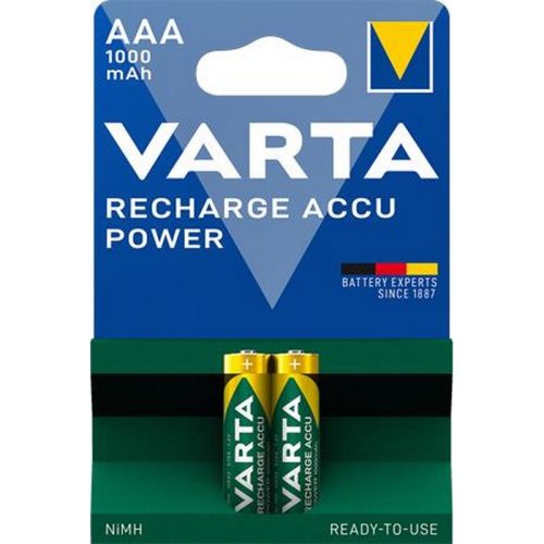 Tölthető elem, AAA mikro, 2x1000 mAh, előtöltött, VARTA "Power"
