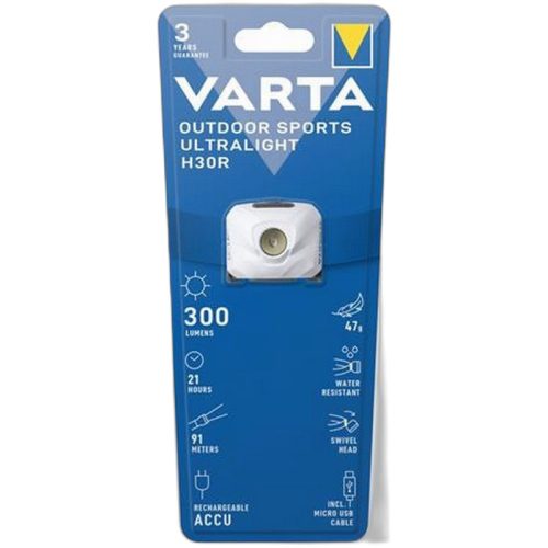 Fejlámpa, LED, kültéri, VARTA "Ultralight H30R", fehér