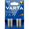   Elem, AAA mikro, 4 db, lítium, VARTA "Ultra Lithium"