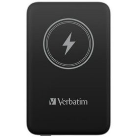   Hordozható akkumulátor, vezeték nélküli töltés, 10000 mAh, VERBATIM "MCP-10, fekete