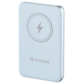   Hordozható akkumulátor, vezeték nélküli töltés, 10000 mAh, VERBATIM "MCP-10, kék