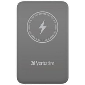   Hordozható akkumulátor, vezeték nélküli töltés, 10000 mAh, VERBATIM "MCP-10, szürke