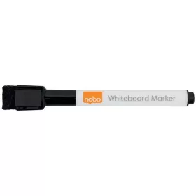   Táblamarker, kúpos hegyű, 2 mm, mágneses kupakkal, NOBO, fekete