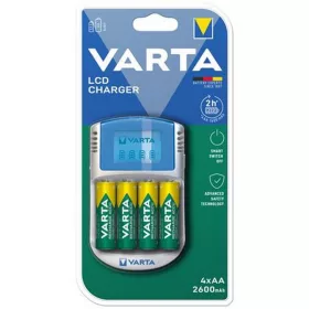   Elemtöltő, AA ceruza/AAA mikro, 4x2600 mAh AA, LCD kijelző, 12V USB, VARTA