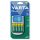 Elemtöltő, AA ceruza/AAA mikro, 4x2600 mAh AA, LCD kijelző, 12V USB, VARTA
