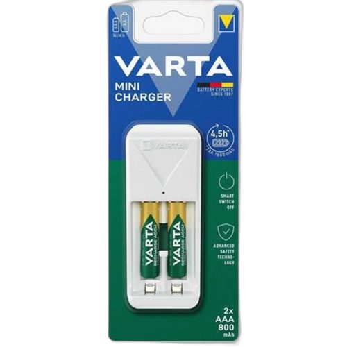 Elemtöltő, AA/AAA, 2x800 mAh AAA, VARTA "Mini"