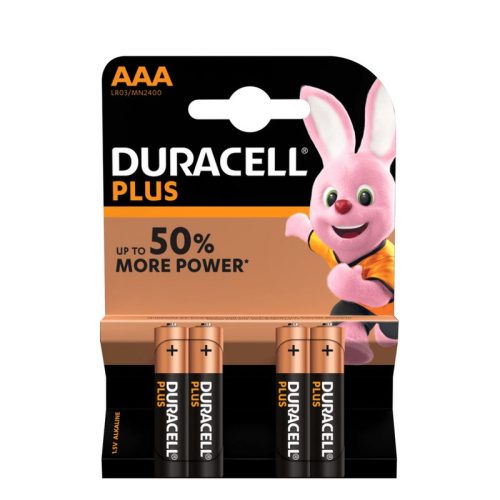 Duracell Plus Power Alkáli Mikro Elem AAA (1,5V) B4