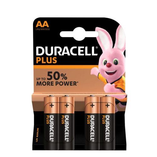 Duracell Plus Power Alkáli Ceruza Elem AA (1,5V) B4