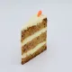 Pastel de zanahoria y vainilla, rebanada – Vainilla, con crema de pastel de zanahoria