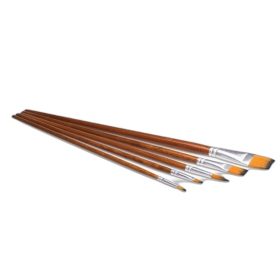 Juego de pinceles de acuarela planos y redondos, Primo