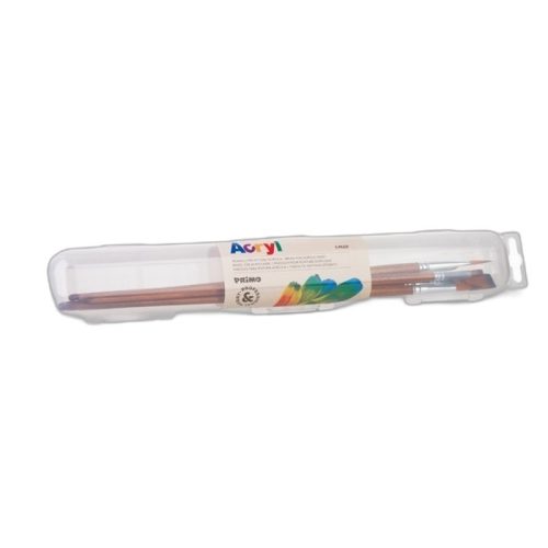 Aquarell Brush Set Flat and Round, Primo