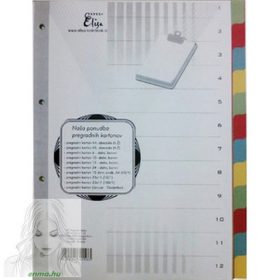   Elválasztó Lap Fornax A4 Karton, 225X297Mm 6 Színregiszter