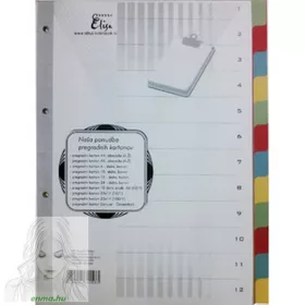   Elválasztó Lap Fornax A4 Karton, 225X297Mm 6 Színregiszter