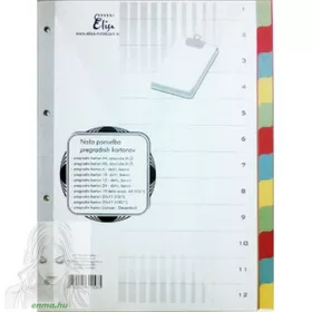   Elválasztó Lap Fornax A4 Karton, 225X297Mm 10 Színregiszter