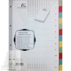   Elválasztó Lap Fornax A4 Karton, 225X297Mm 12 Színregiszter