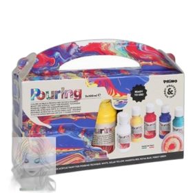   Acrylic paint PRIMO 5x100ml, set for Pouring technique, ready-mixed