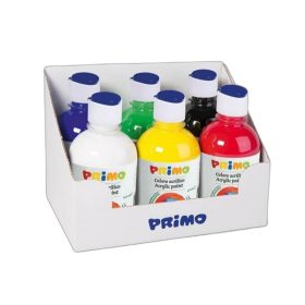   Acrylic Paint Primo 6X300 ml Set, 6 Colors, with Flow Control Caps