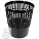 Papírkosár Fornax Műanyag Rácsos, 16 Literes, Fekete