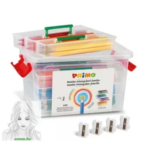   Színesceruza PRIMO 517TJ120 vastag, háromszögletű, 12x10db, műa. tároló dobozban 
